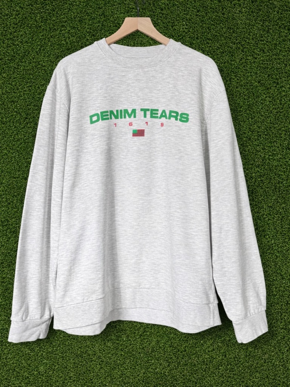 Denim Tears Light Gray Crewneck Sweatshirt
